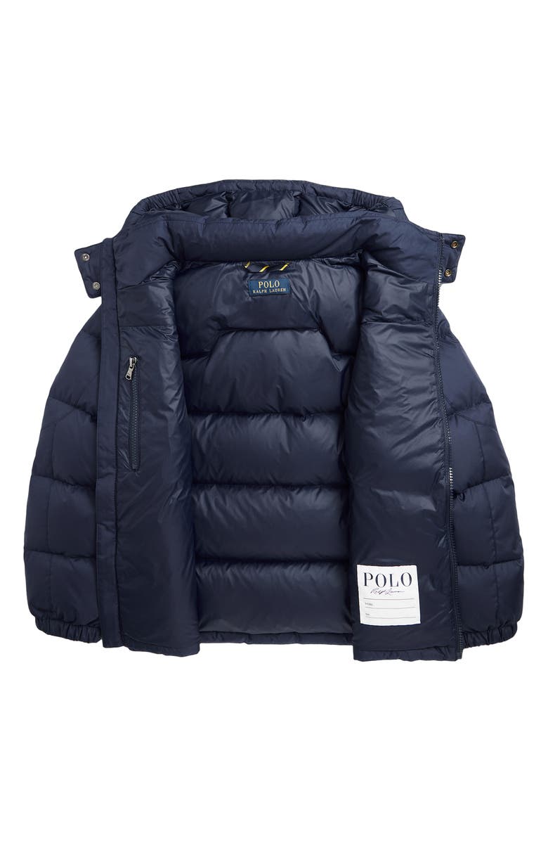 Polo Ralph Lauren Kids' Water Resistant 650 Fill Power Down Puffer Jacket with Removable Hood, Alternate, color,