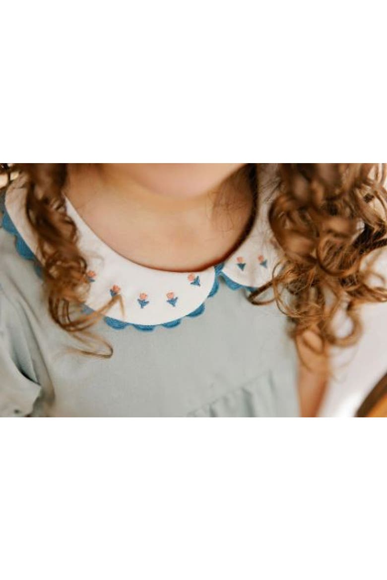 Looms Wave Collection - Tulip Collar 3/4 Dress for Little Kids, Alternate, color, Blue