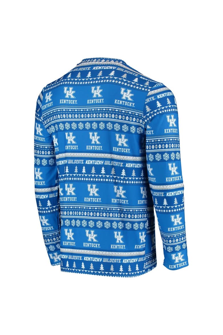 Men's Concepts Sport Royal Kentucky Wildcats Ugly Sweater Knit Long Sleeve Top and Pant Set, Alternate, color, Royal