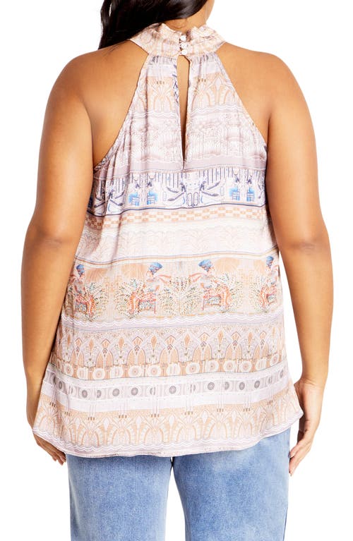 City Chic Nile Print Sleeveless Top In Multi