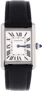 Pre-Owned Cartier Must de Cartier Tank Quartz Watch Stainless Steel and Leather 25