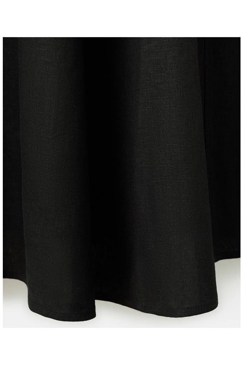 Sleeveless Linen Blend Midi Dress, Alternate, color, BLACK