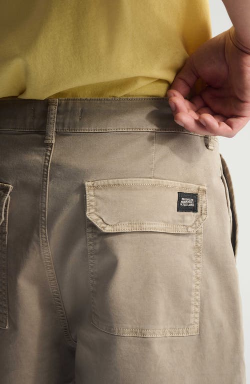 Brooklyn Industries Stretch Cotton Cargo Shorts In Gray
