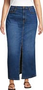 Lands' End Plus Size Soft Denim Maxi Skirt