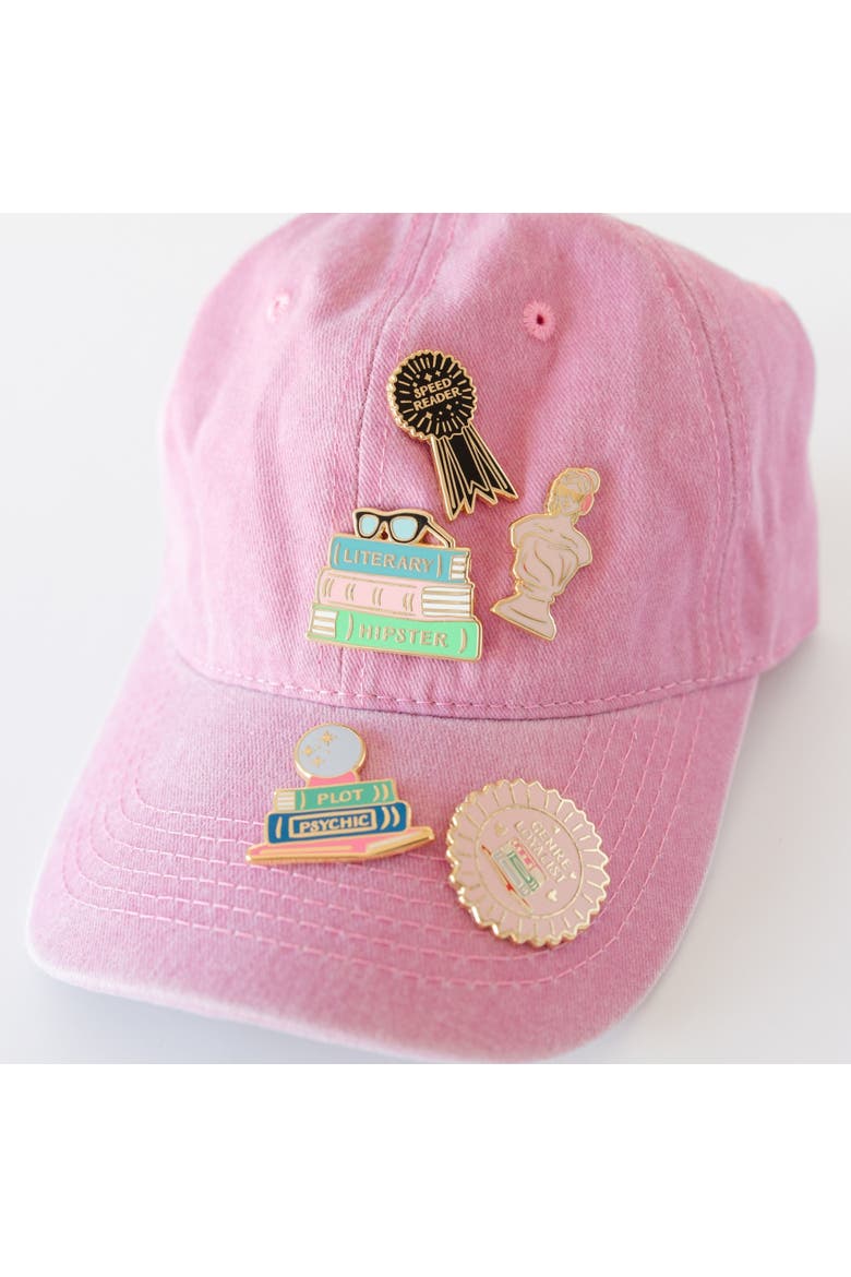Book Themed Enamel Pins, Alternate, color, Literary Hipster Enamel Pin