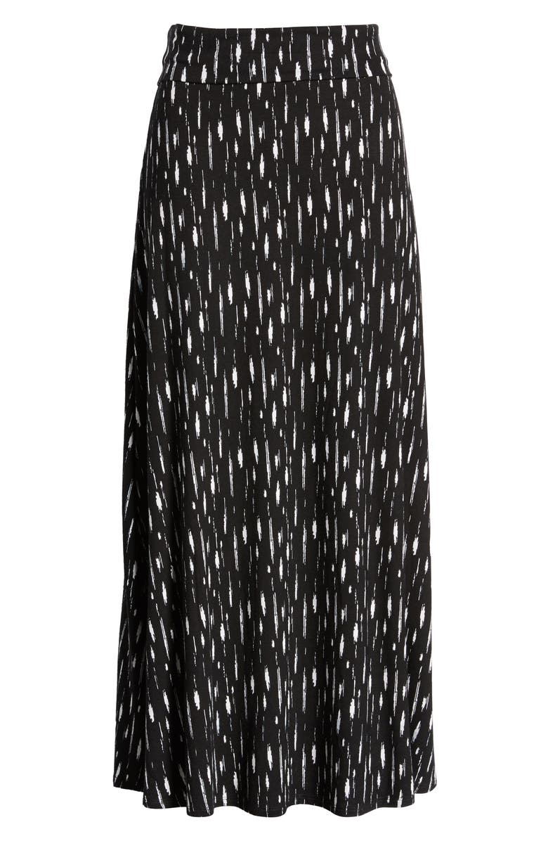 Loveappella Roll Top Print Maxi Skirt, Alternate, color, 