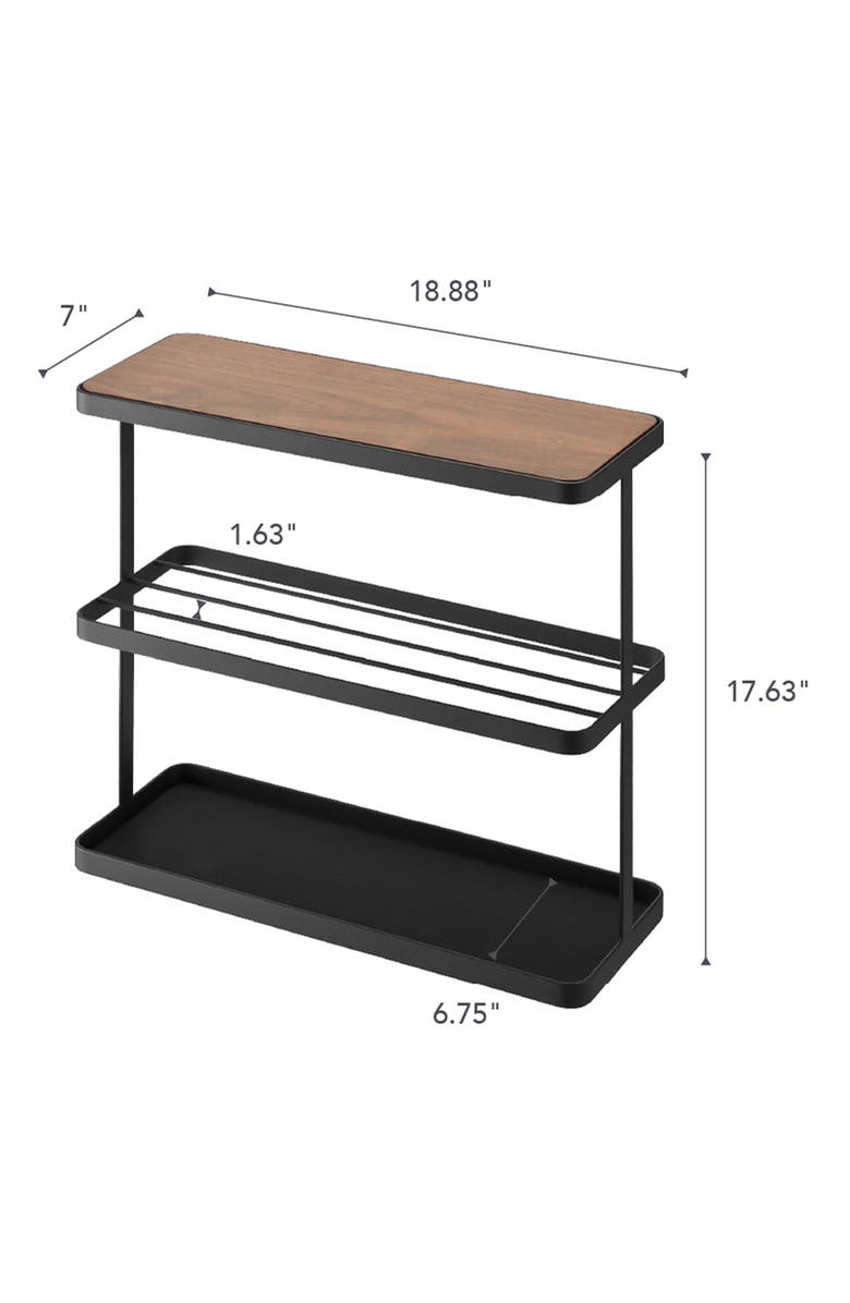 Yamazaki Steel Storage Table, Alternate, color, Black