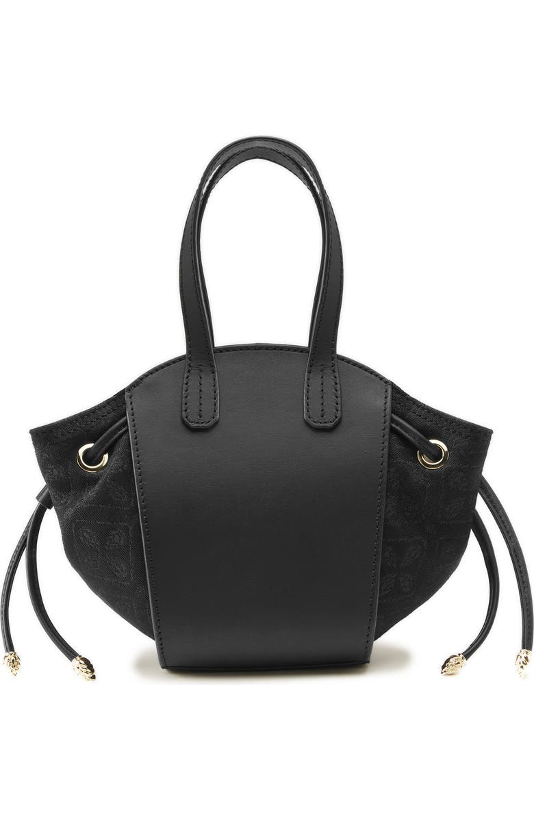 Helen Kaminski Piaf Leather Mini Tote Bag, Alternate, color, Jacquard Black/ Black