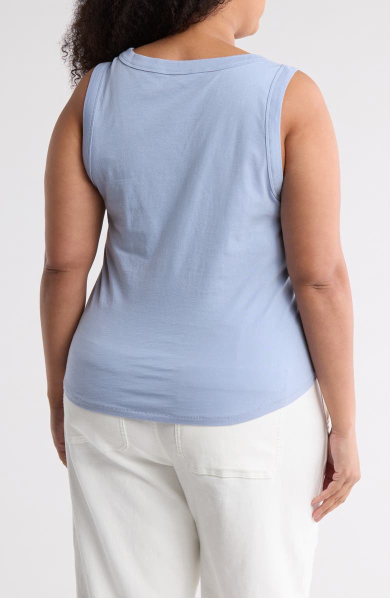 Madewell Softfade Scoop Tank, Alternate, color, Craft Blue
