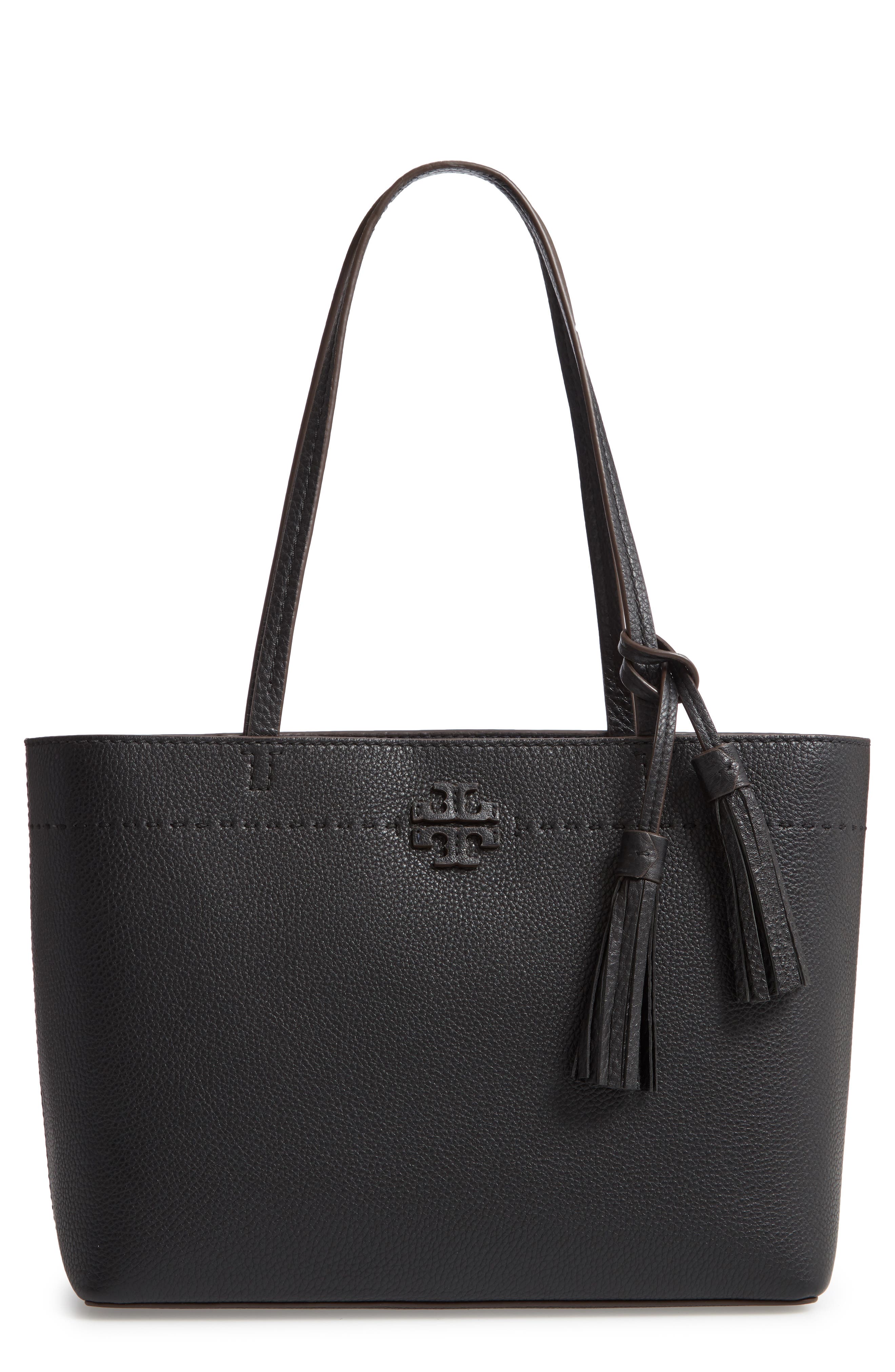 Tory Burch Small McGraw Leather Tote, Main, color, 