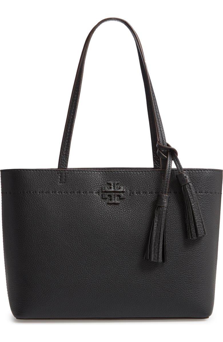Tory Burch Small McGraw Leather Tote, Main, color,