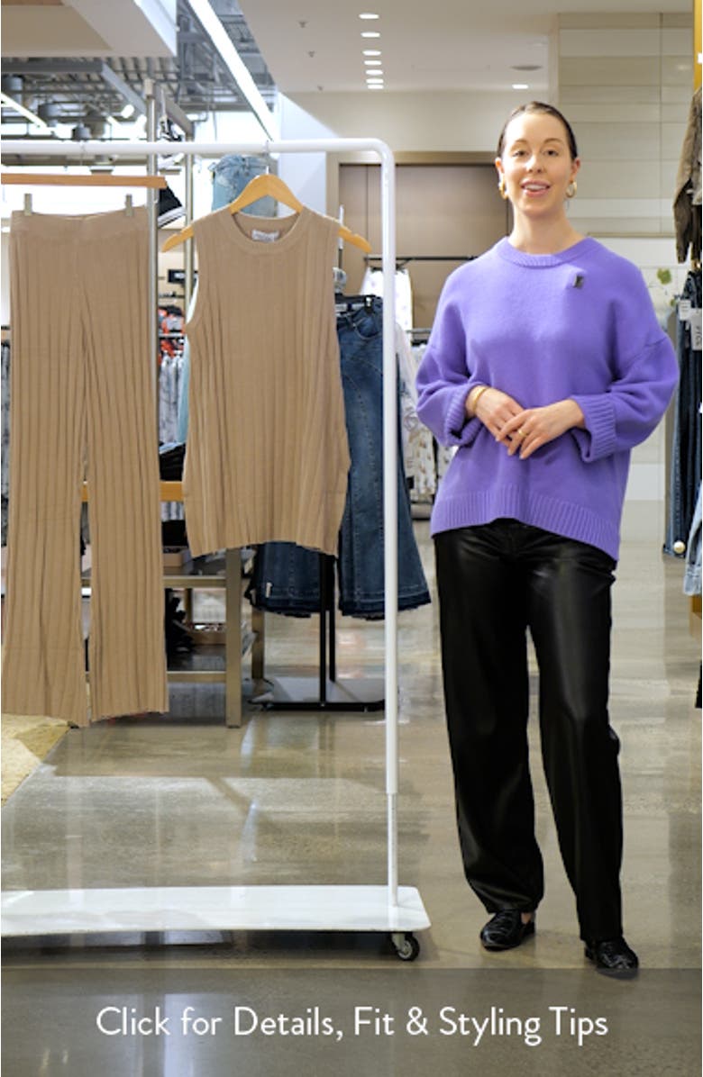 Silvie Wide Rib Sweater Tank & Straight Leg Pants Set, sales video thumbnail