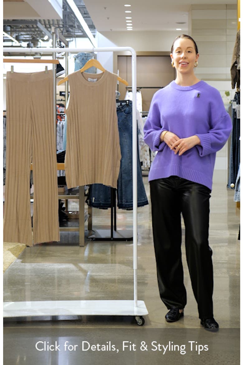 Silvie Wide Rib Sweater Tank & Straight Leg Pants Set video