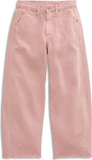 AG Hattie Raw Hem High Waist Crop Barrel Jeans