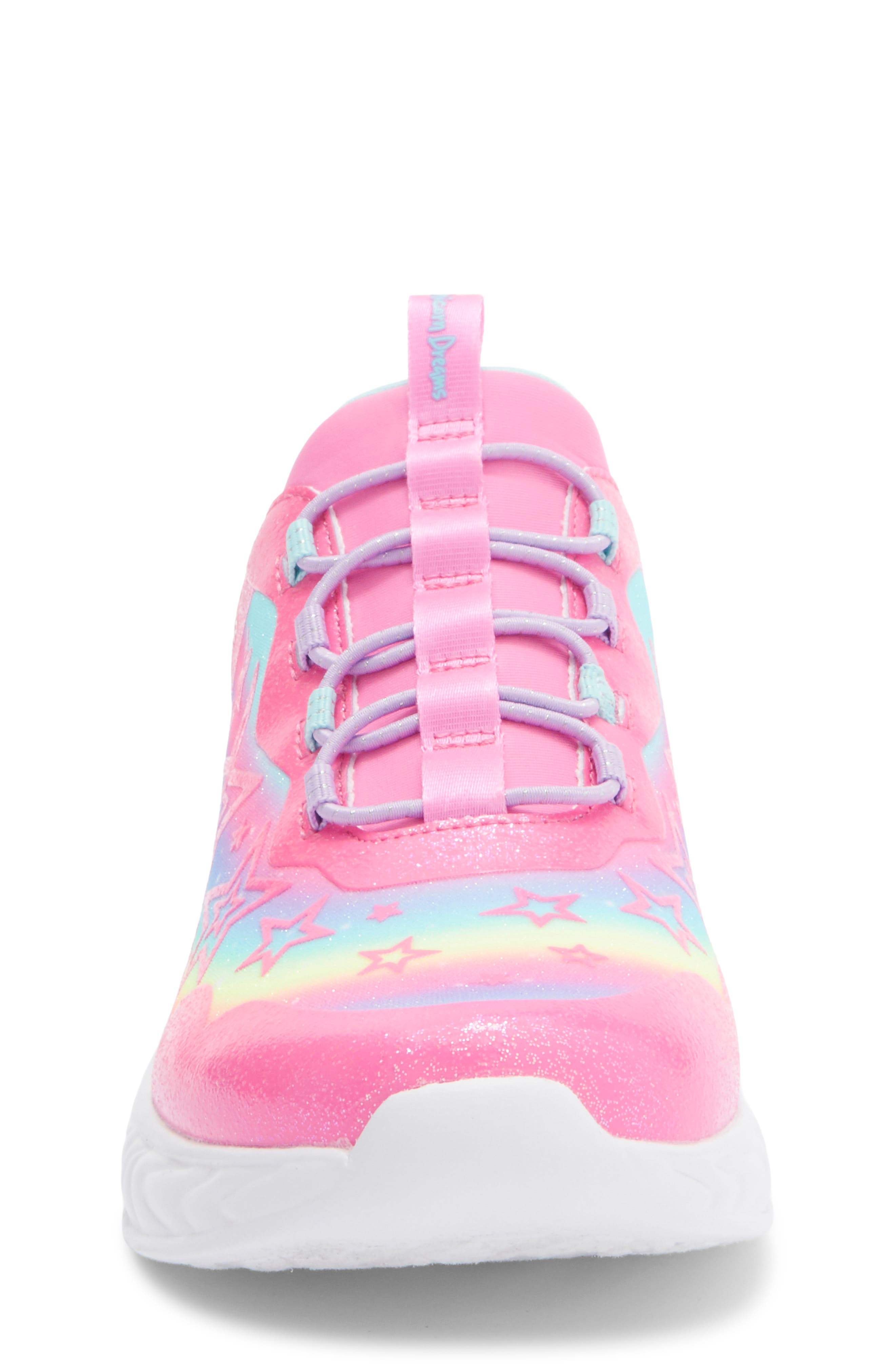 SKECHERS Kids' Unicorn Dreams Starry Lite Sneaker, Alternate, color, Pink Multi