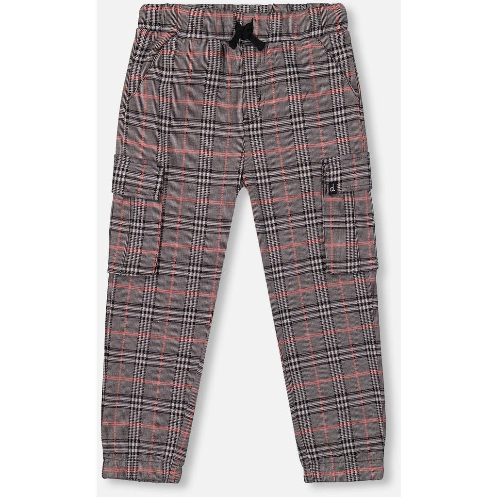 Deux Par Deux Plaid Cargo Pant In Gold