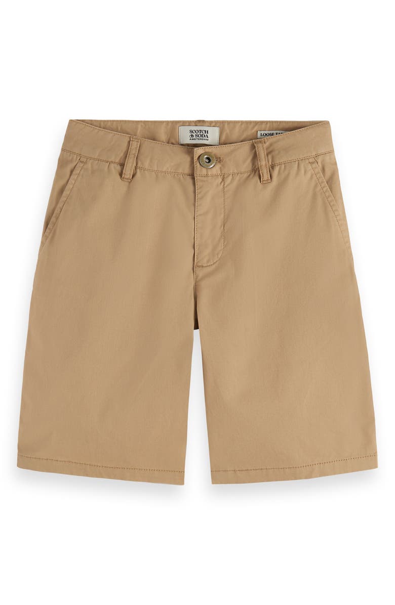 Scotch & Soda Kids' Cotton Twill Chino Shorts, Main, color, Sand