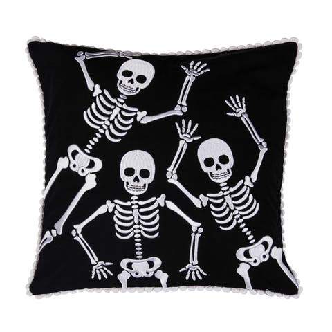 Fun Skully Dance Trio Halloween Accent Throw Pillow