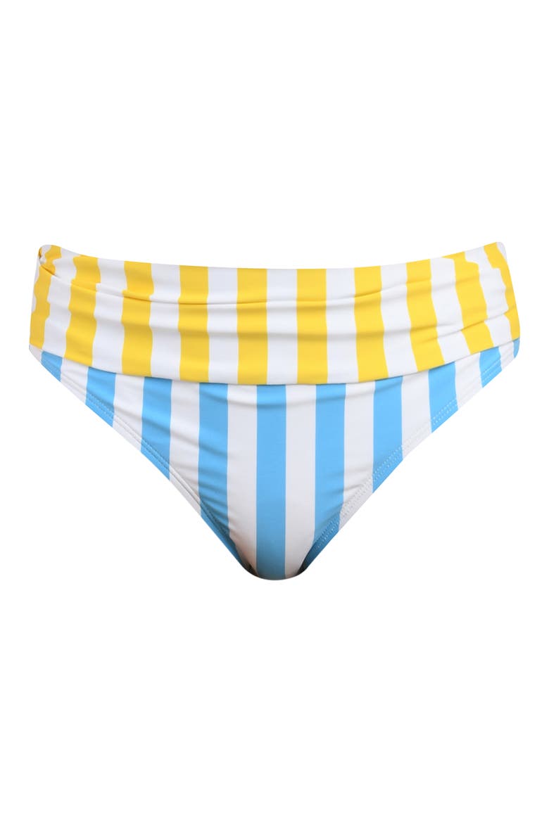 Coastal Shirred Bikini Bottoms, Alternate, color, SOLEIL