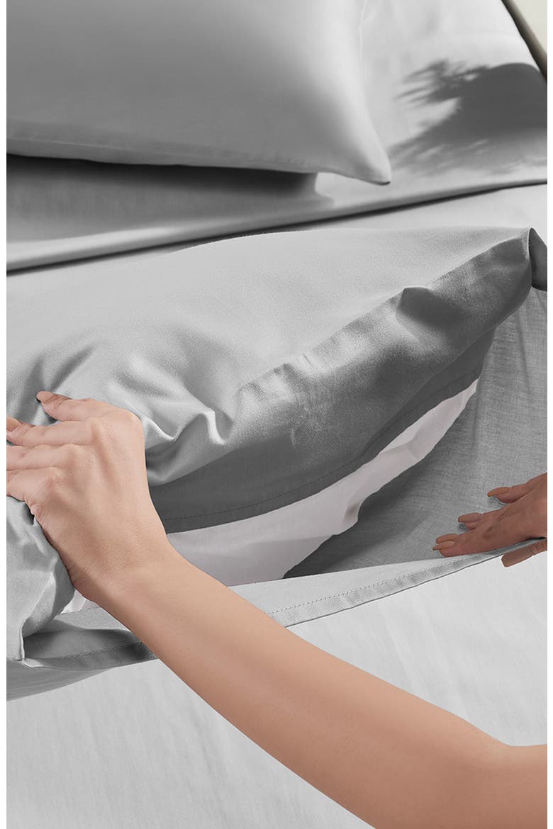 Set of 2 Pillowcases - Signature Comfort 100% Egyptian Cotton Sateen, Alternate, color, Light Grey