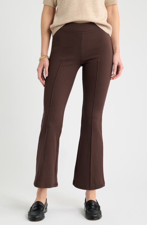 Rib Knit Kick Flare Pants