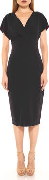 Alexia Admor Naomi Drape Sheath Dress