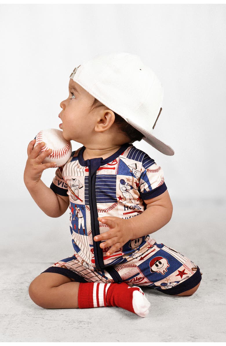 Fletch Field of Dreams Shorties, Alternate, color, Blue/ Cream