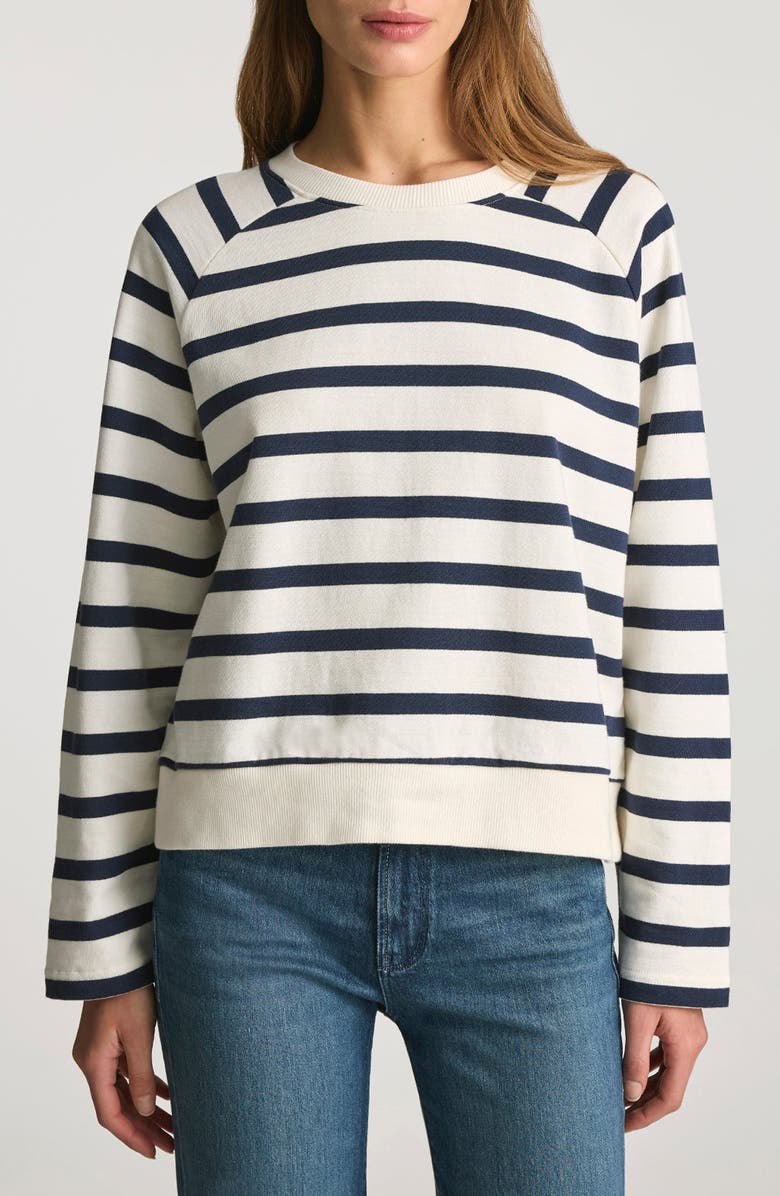 Mavi Jeans Stripe Raglan Cotton Sweatshirt, Main, color,