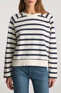 Mavi Jeans Stripe Raglan Cotton Sweatshirt