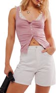 Free People End Game Pointelle Button-Up Tank