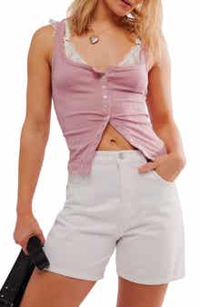 Free People End Game Pointelle Button-Up Tank