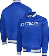 Mitchell & Ness Men's Mitchell & Ness Royal Kentucky Wildcats Lightweight Satin Raglan Full-Snap Jacket