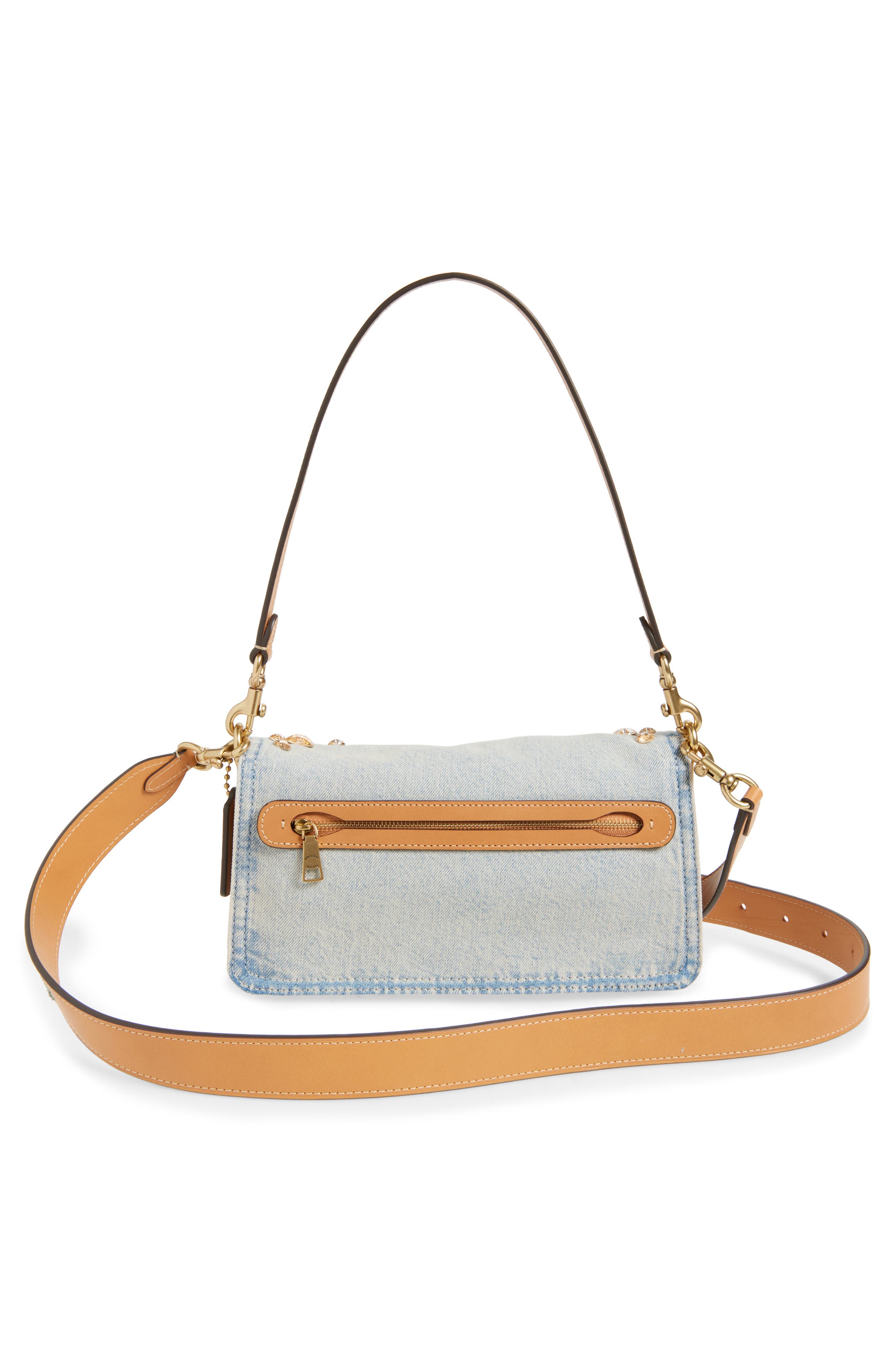 COACH Tabby Crystal Denim Crossbody Bag, Alternate, color, 