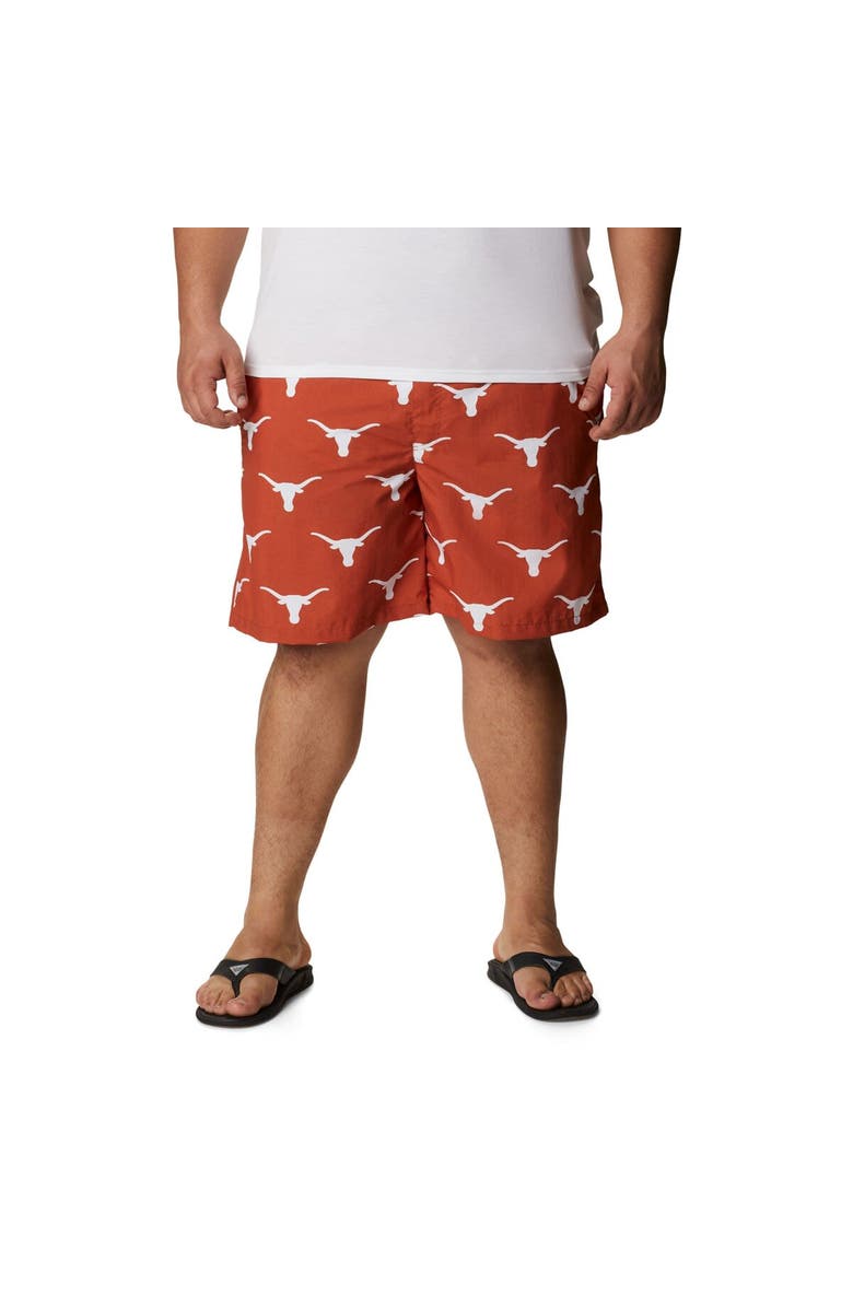 Columbia Men's Columbia Texas Orange Texas Longhorns Big & Tall Backcast II Allover Print Omni-Shade Shorts, Alternate, color, 