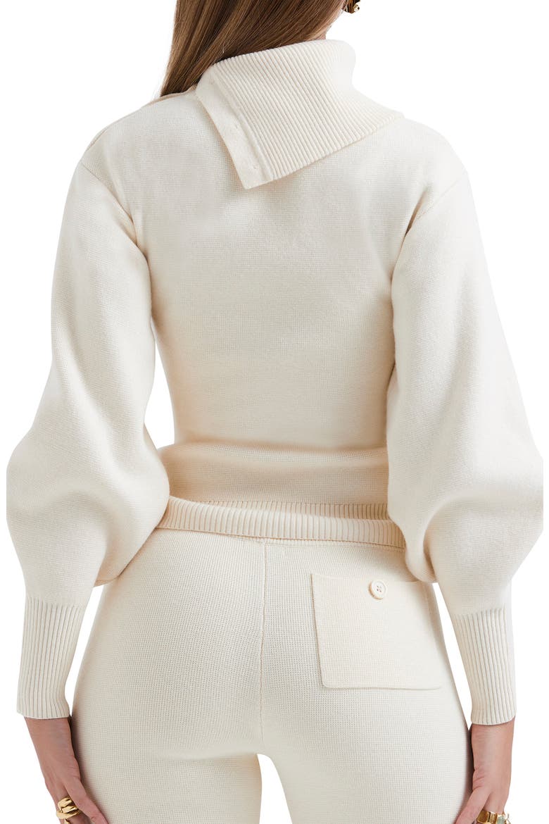 Adelita Split Cowl Neck Sweater, Alternate, color, CREAM