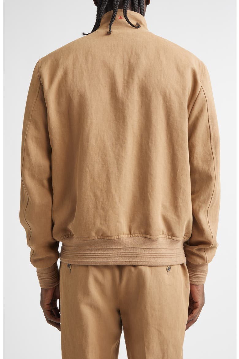 Barracuta Linen Bomber Jacket, Alternate, color, PASTEL BROWN