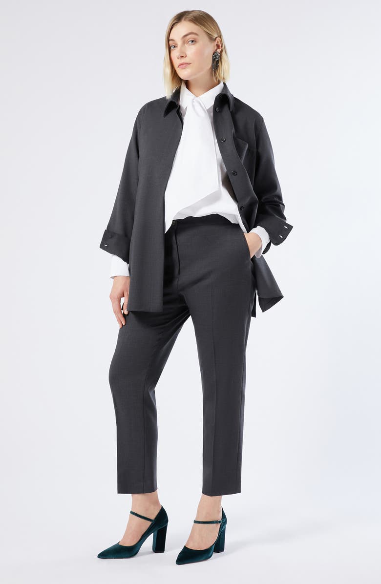 Marina Rinaldi Opera Comfort Fit Cotton Poplin Shirt, Alternate, color, Optical White