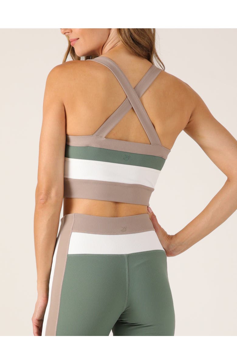 GLYDER Arabesque Bra, Alternate, color, Smoky Basil/Latte/White