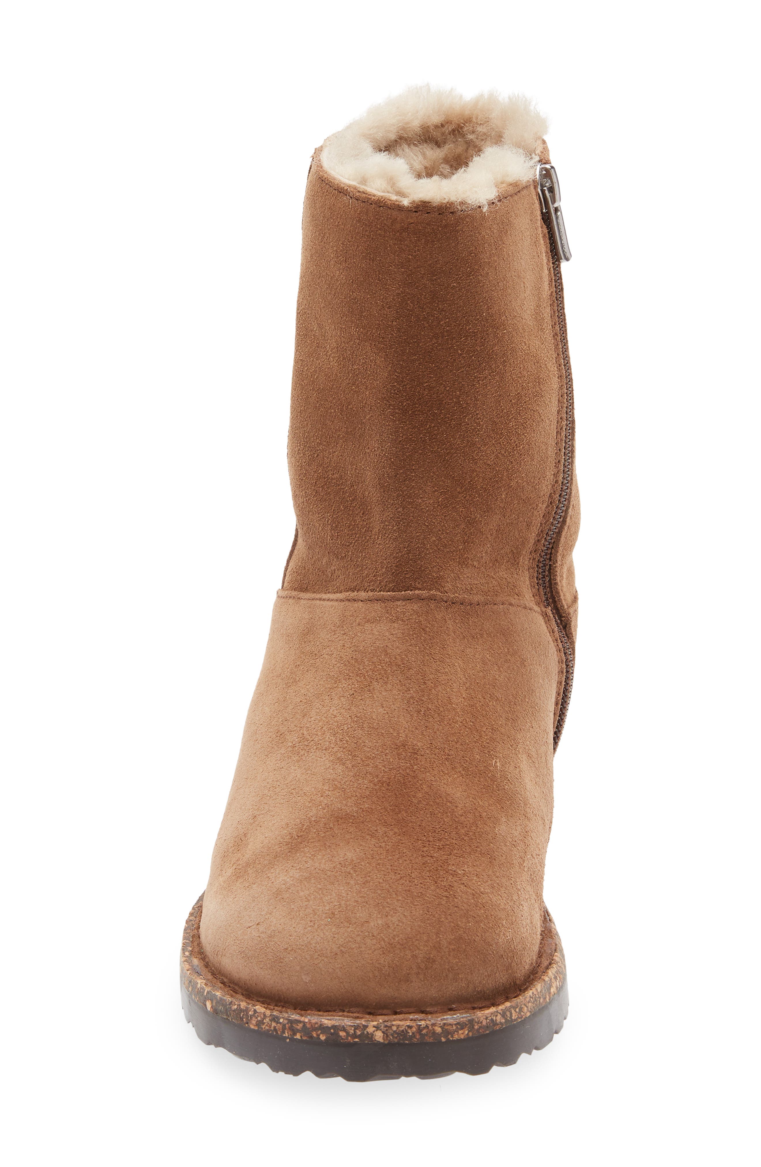 Birkenstock Uppsala Genuine Shearling Lined Boot, Alternate, color, Dark Tea