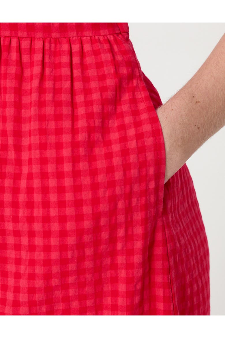 Petite Cara Gingham Seersucker Dress, Alternate, color, Pink