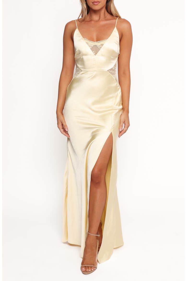 Solstitce Satin Maxi Dress, Main, color, YELLOW