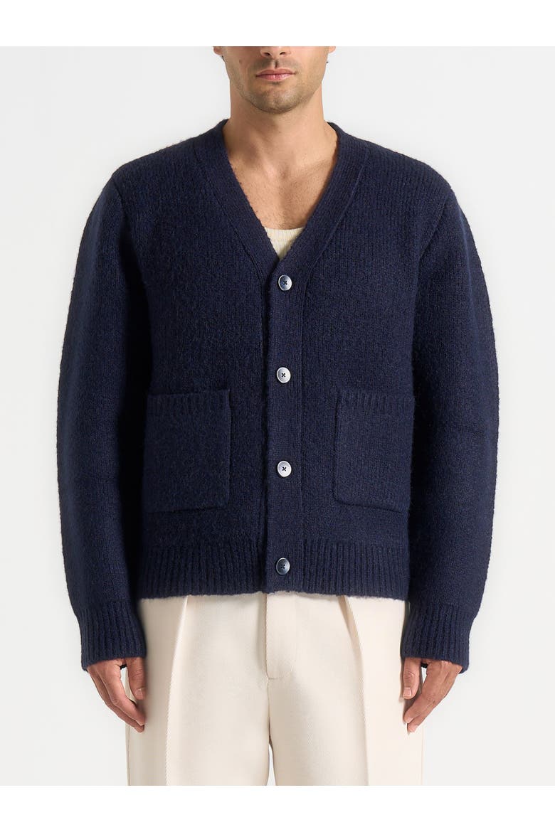 Wool Knit Cardigan, Alternate, color, Navy