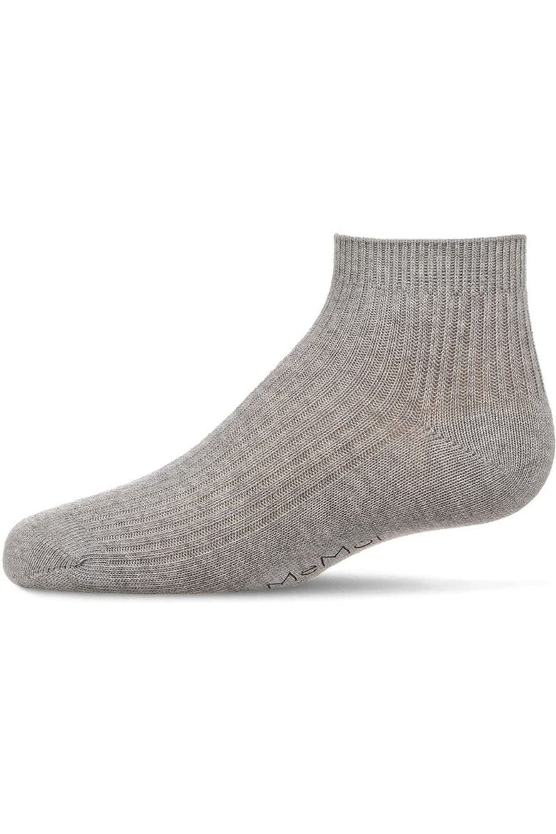 Thin Ribbed Kids Anklet Sock, Main, color, Light Gray