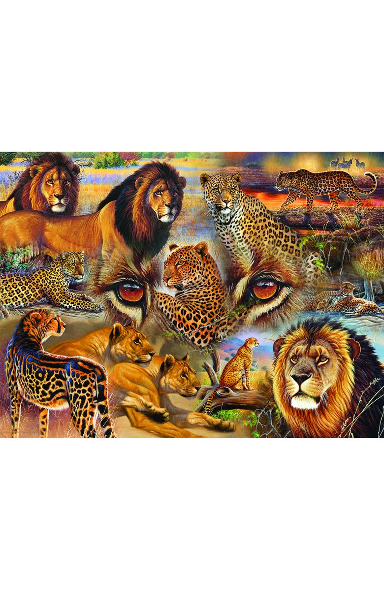 Sunsout Big Cats of the Plains 500 piece Jigsaw Puzzle for Adults, Main, color, Multicolor