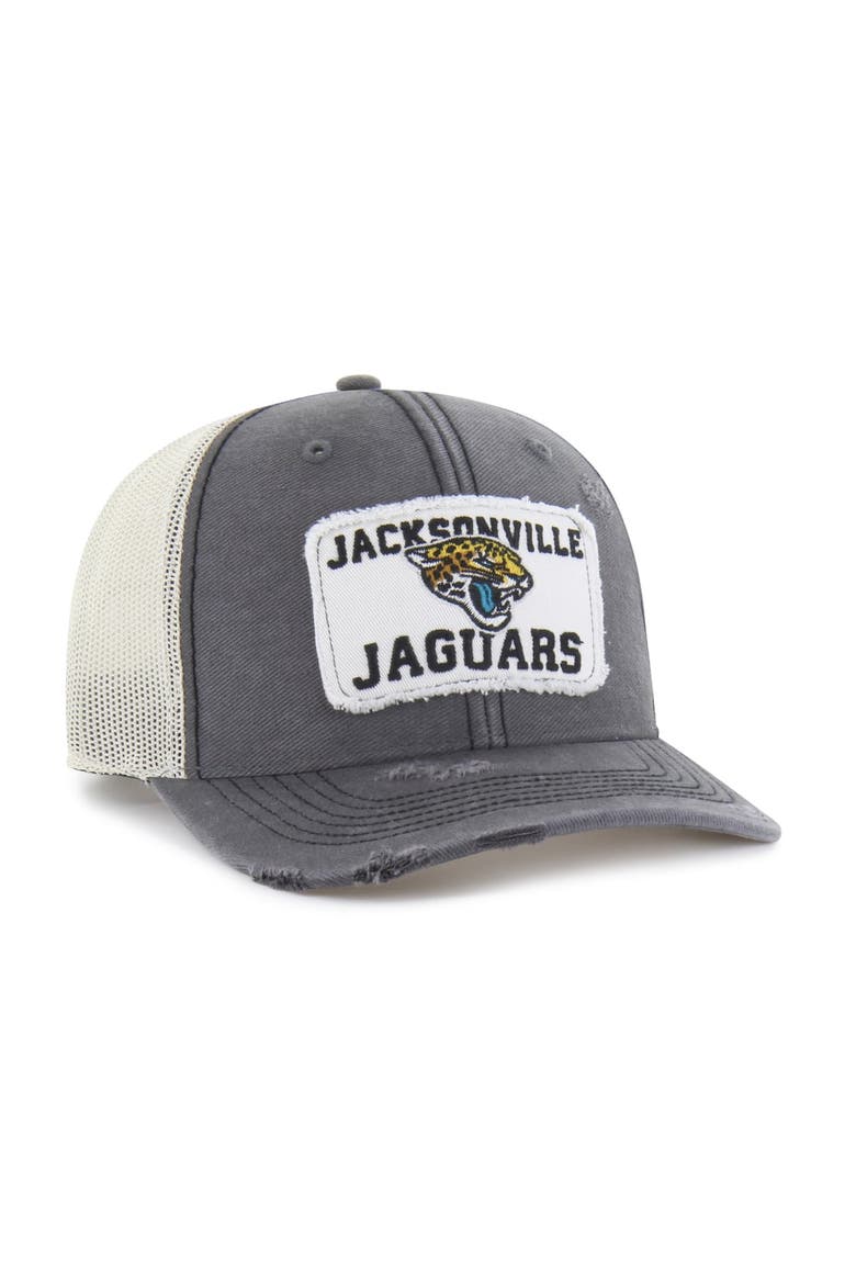 Men's '47 Charcoal Jacksonville Jaguars Egremont Well-Worn Adjustable Trucker Hat, Alternate, color, Charcoal