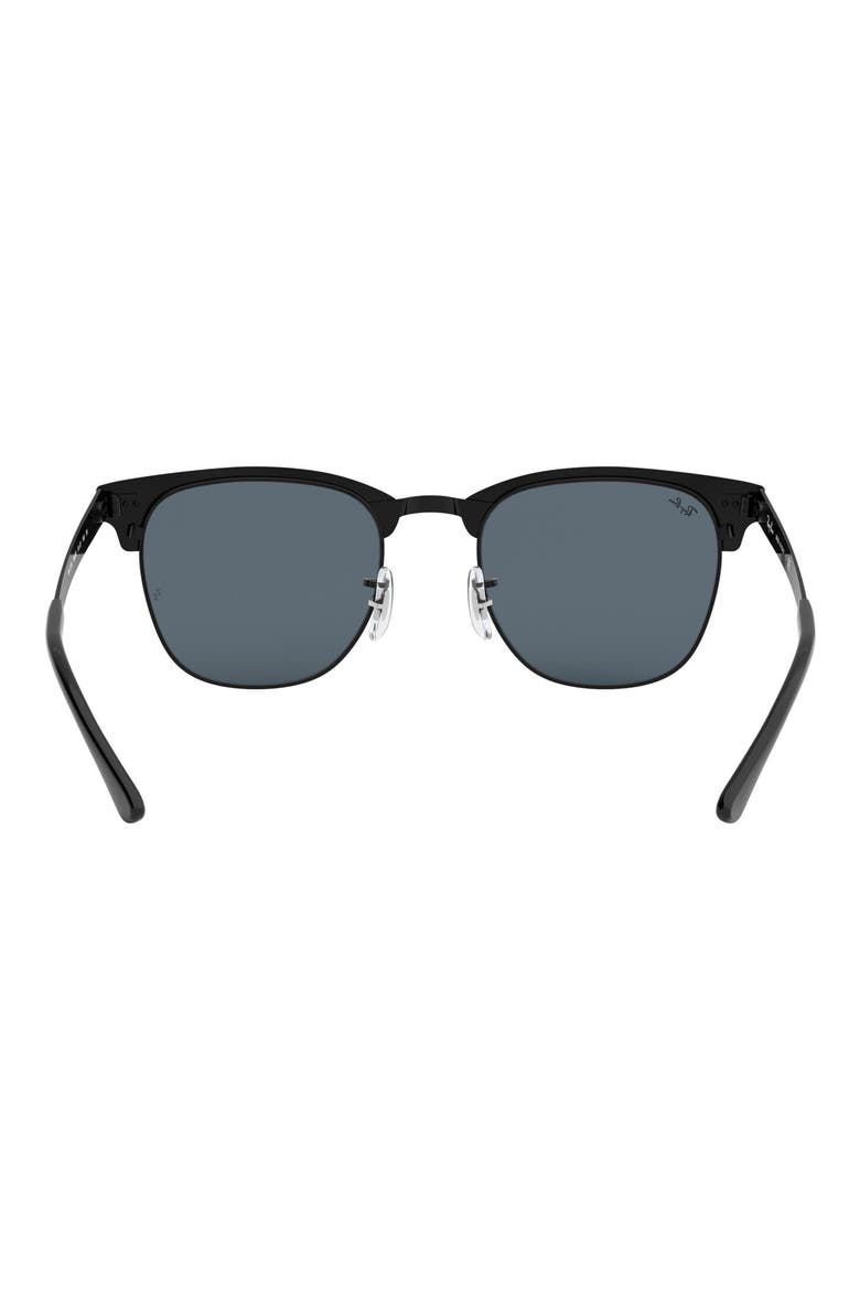 Clubmaster 51mm Sunglasses, Alternate, color, SHINY BLACK