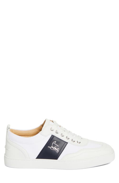 Christian Louboutin Retero Leather And Canvas Sneakers