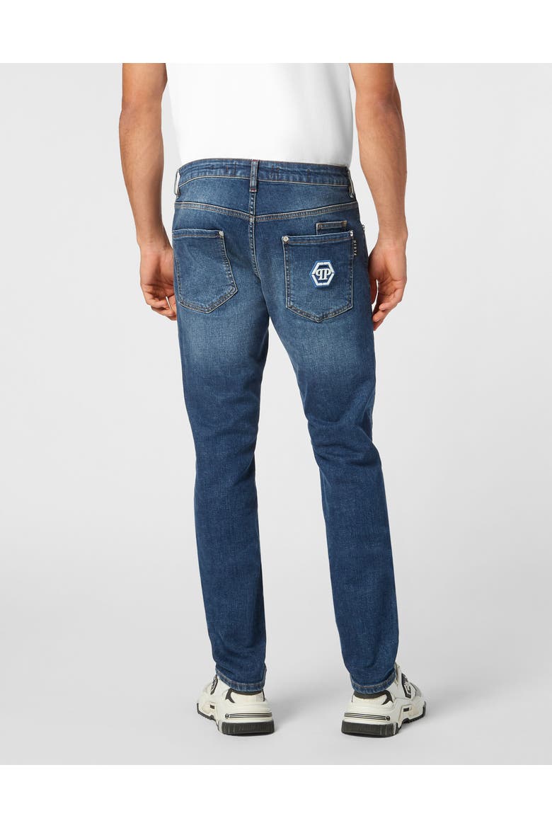 Denim Super Straight Cut Fit Trousers Hexagon Men, Alternate, color, BlueShark