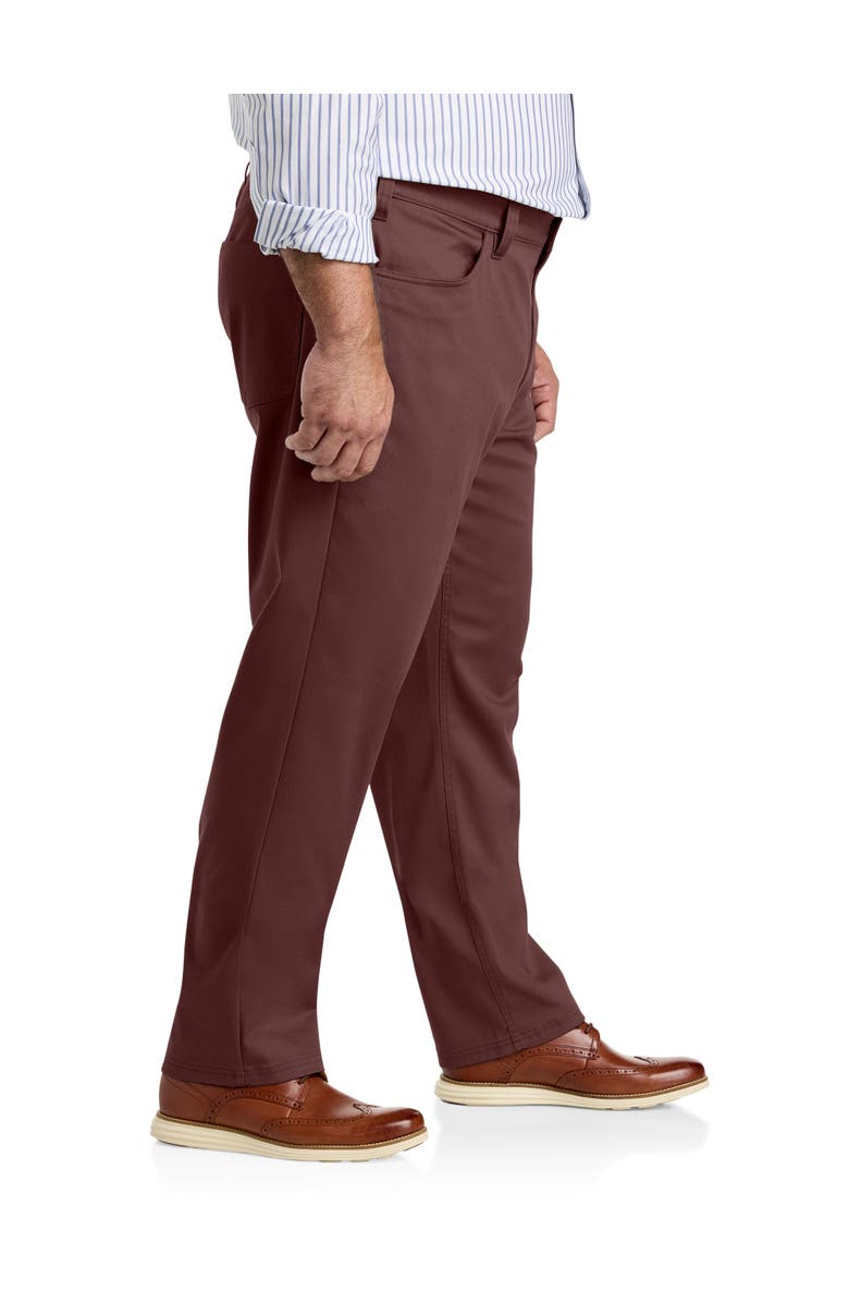 Oak Hill Premium by DXL Straight-Fit Tech Pants, Alternate, color, Bitter Chocolate