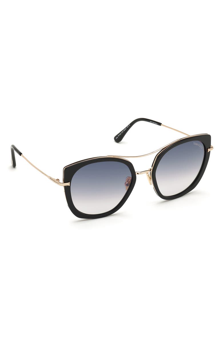 TOM FORD Joey 56mm Cat Eye Sunglasses, Alternate, color, 